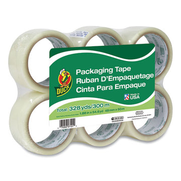 Duck® Commercial Grade Packaging Tape, 3" Core, 1.88" X 55 Yds, Clear, 6-pack freeshipping - TVN Wholesale